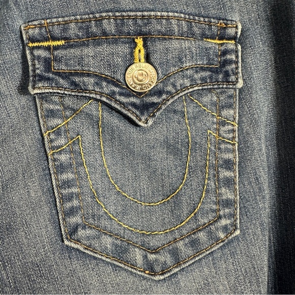 True Religion Straight w/Flaps women's jeans, size 32, denim, casual, fall - Picture 6 of 13